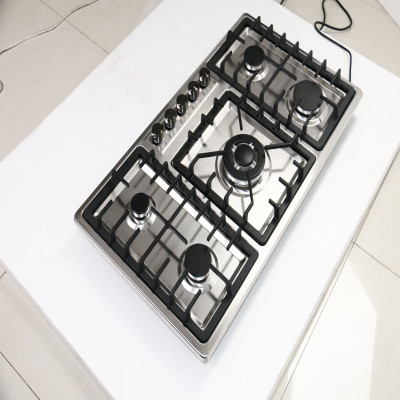 موقد 5 موقد غاز مع موقد غاز ، زجاج مقسى ، موقد غاز...