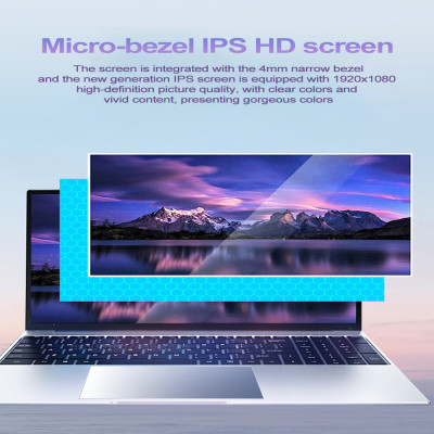 كمبيوتر محمول Intel N3700 مقاس 15.6 بوصة فائق النحافة وذاكرة وصول عشوائي 16 جيجابايت وذاكرة وصول عشوائي 2 تيرابايت SSD 1920*1080 عرض كمبيوتر ويندوز 11 كمبيوتر مكتبي للدراسة