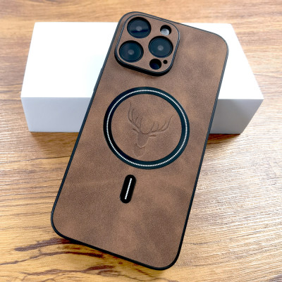 غلاف حماية جلدي فاخر بتصميم الغزال لهواتف iPhone –...