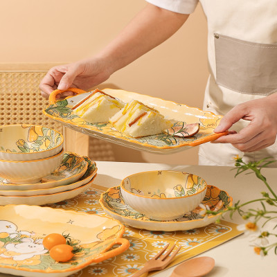 الكرتون أرنب المطبوعة أدوات المائدة السيراميك ، ال...