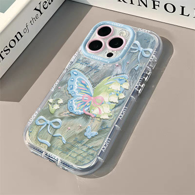 Butterfly Phone Case For iPhone 15 Funda iPhone 11...