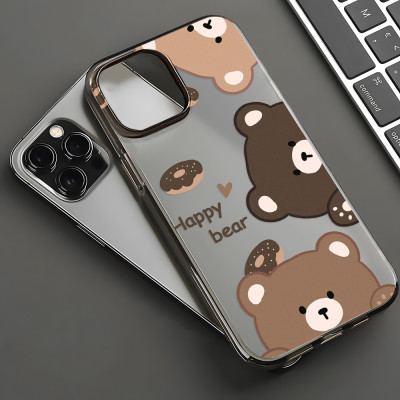 Soft TPU Matte Cute Bear Phone Case for iPhone 15...
