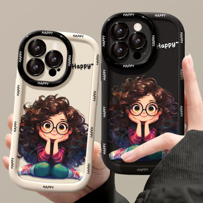 Silicone Cartoon Girl Phone Case For iPhone 11 Fun...