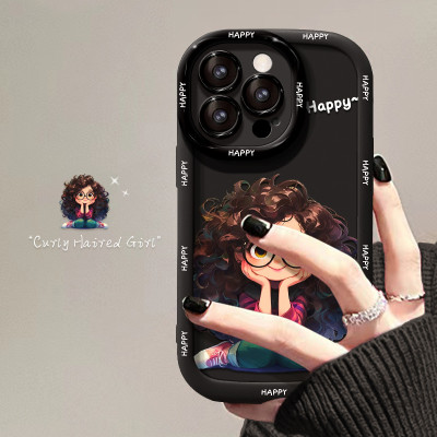 Silicone Cartoon Girl Phone Case For iPhone 11 Fun...