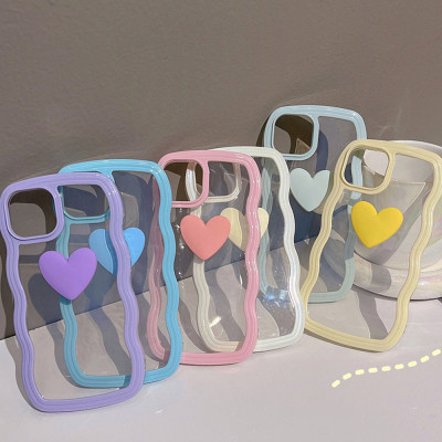 Love Heart Silicon Phone Case For iPhone 16 Pro Ma...