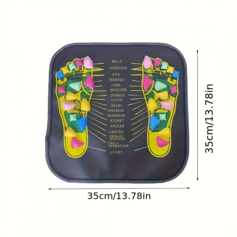 مفرش مساج القدمين على شكل حصى بلاستيكية ، بدون مصد...