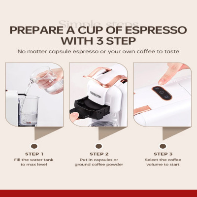 آلة قهوة Cafelffe متعددة الكبسولات 4 في 1