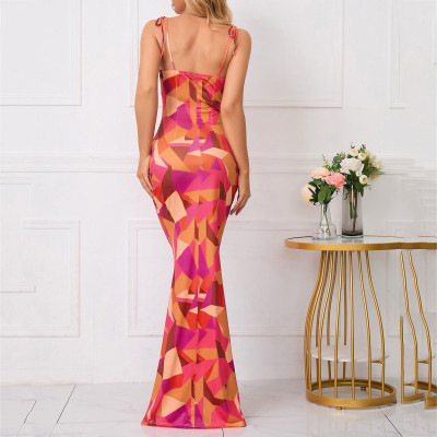 فساتين نسائية بقصة ضيقة بطبعة أزهار حورية البحر ،...