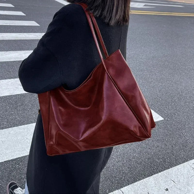 حقيبة نسائية صغيرة موضة تحت الإبط الحقيبة سعة كبيرة لينة بولي Leather حقيبة كتف جلدية ريترو حقيبة كروسبودي حقائب دلو محمولة عادية