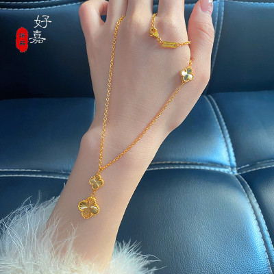 قلادة متكاملة فاخرة من الذهب الحقيقي عيار 24 قيراط...