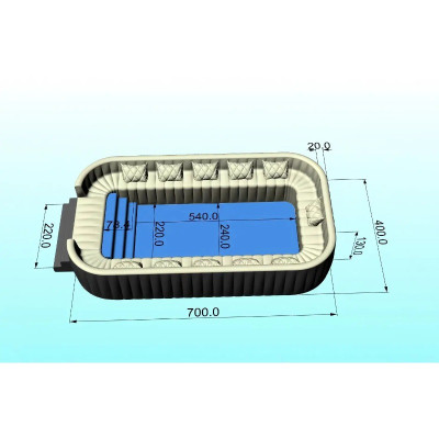 حمامات أريكة قابلة للنفخ تجارية مخصصة للسباحة مع ص...