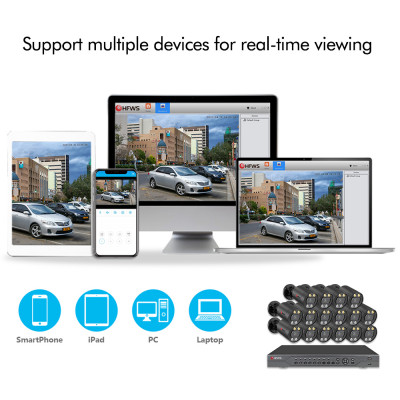 4K 8MP Poe الأمن نظام الكاميرا 16CH CCTV طقم Nvr ن...