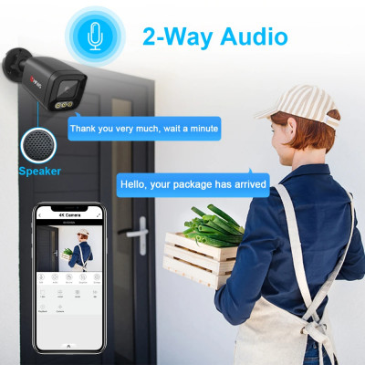 4K 8MP ضوء أسود مستوى كاميرا مراقبة الفيديو نظام ف...