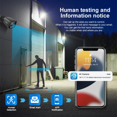 4K 8MP ضوء أسود مستوى كاميرا مراقبة الفيديو نظام ف...