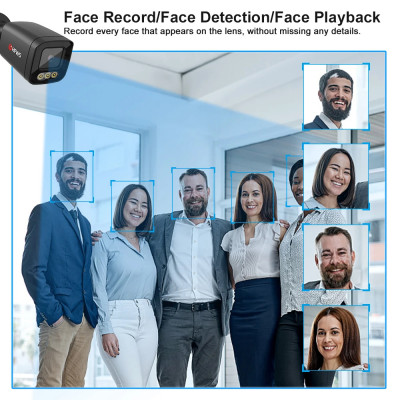 4K 8MP ضوء أسود مستوى كاميرا مراقبة الفيديو نظام ف...