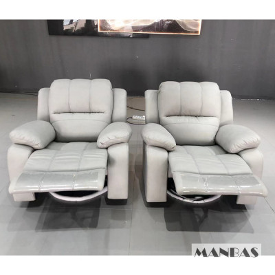 كرسي منباس كهربائي/يدوي ، كرسي هزاز مع دوار ، جلد...