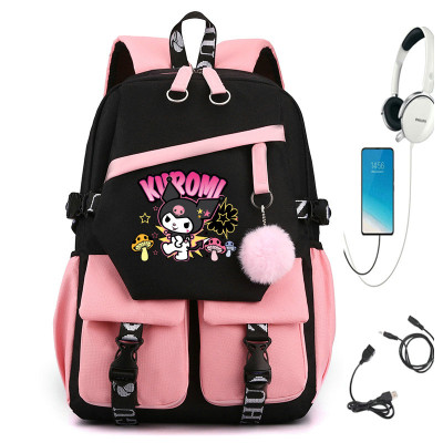 حقيبة مدرسية كرتونية كورومي – سعة كبيرة للطلاب