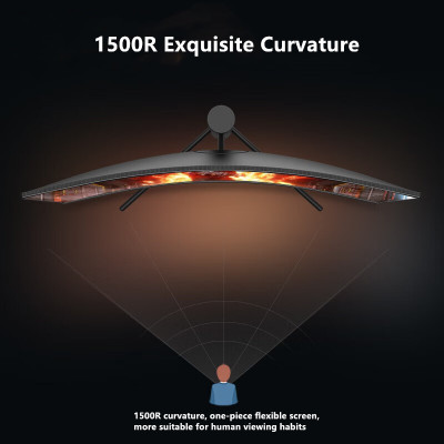 شاشة كمبيوتر LED FYHXele ، 34 بوصة ، Hz ، VA ، WQHD ، شاشة عرض واسعة ، من من من من من ، من ، إلى R منحنية ، DP ،