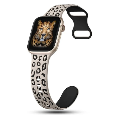حزام فهد لساعة أبل ، كوريا محفور ، سلسلة iWatch 9 ، 8 ، 7 ، SE ، 6 ، 5 ، 4 ، 3 ، 2 ، 1 Ultra 2 ، 45 ، 44 ، 49 ، 41 ، 41 ، 40