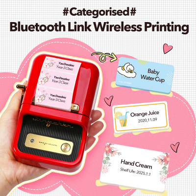 طابعة ملصقات محمولة ذكية بنمط كرتوني من Niimbot ،...