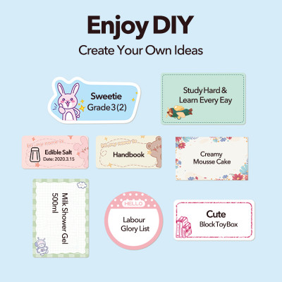 طابعة ملصقات محمولة ذكية بنمط كرتوني من Niimbot ،...