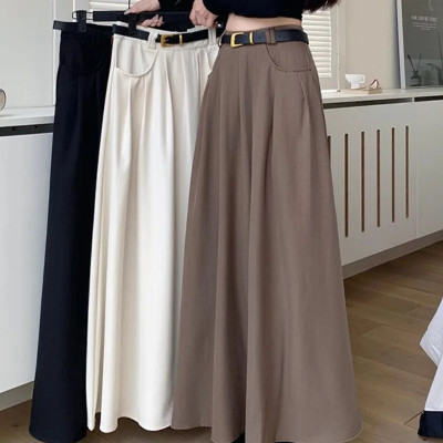 أنيقة طويلة المرأة دعوى تنورة ربيع الخريف الكورية...