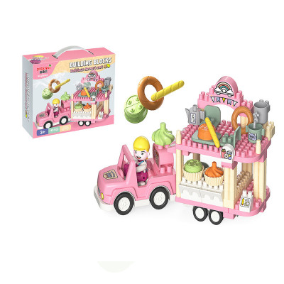 عربة حلويات تركيب 143 قطعة -زهري 22-2301188