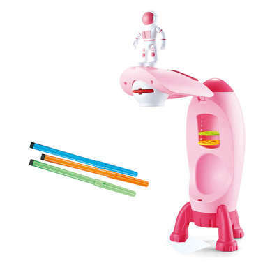 بروجكتور مركبة فضاء مع أدوات رسم وتلوين - زهري 23-...