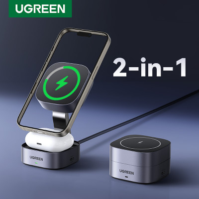 حامل شاحن لاسلكي مغناطيسي UGREEN ، حامل شحن لهاتف...