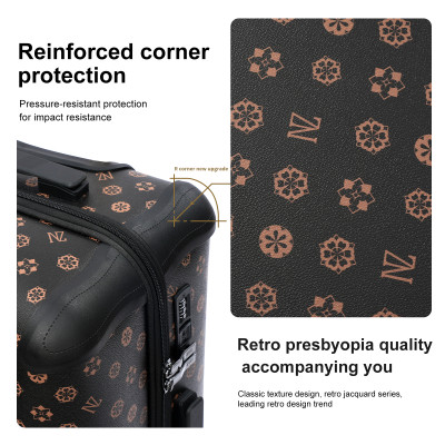 Urecity الفاخرة الرجعية 3 قطعة مجموعة الأمتعة فو ا...