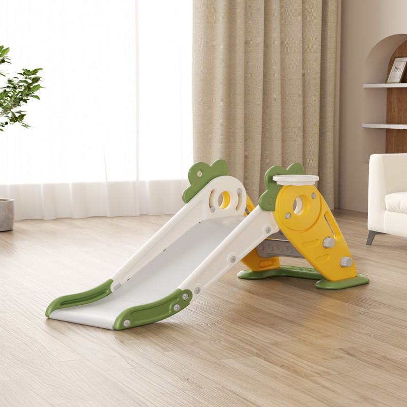 زحليقة قابلة للطي مع كرة سلة,أخضر-أصفر