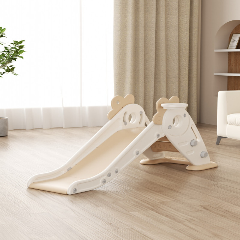 زحليقة علي شكل جزرة قابلة للطي مع كرة سلة ,بيج