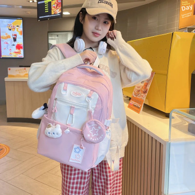 حقيبة ظهر للطلاب من النايلون خفيفة الوزن على الطرا...