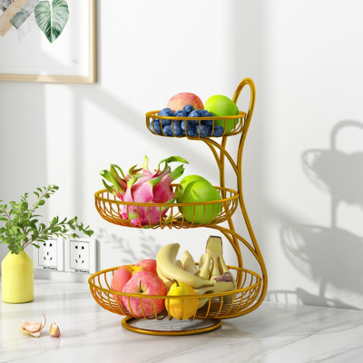 غرفة الحديد صينية للفاكهة تنفس طاولة طعام سلة التخ...