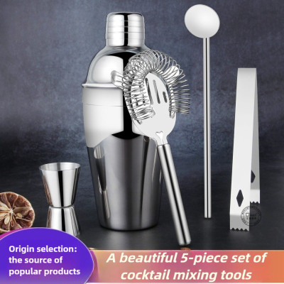 طقم شاكر كوكتيل فاخر مكون من خمس قطع، أداة خلط كوك...
