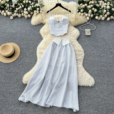 XFPV الكورية نمط مخطط 2 قطعة مجموعة للنساء جديد ال...