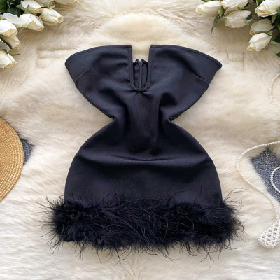 فستان نسائي أسود قوطي قصير للسهرة فستان عتيق مكشوف...