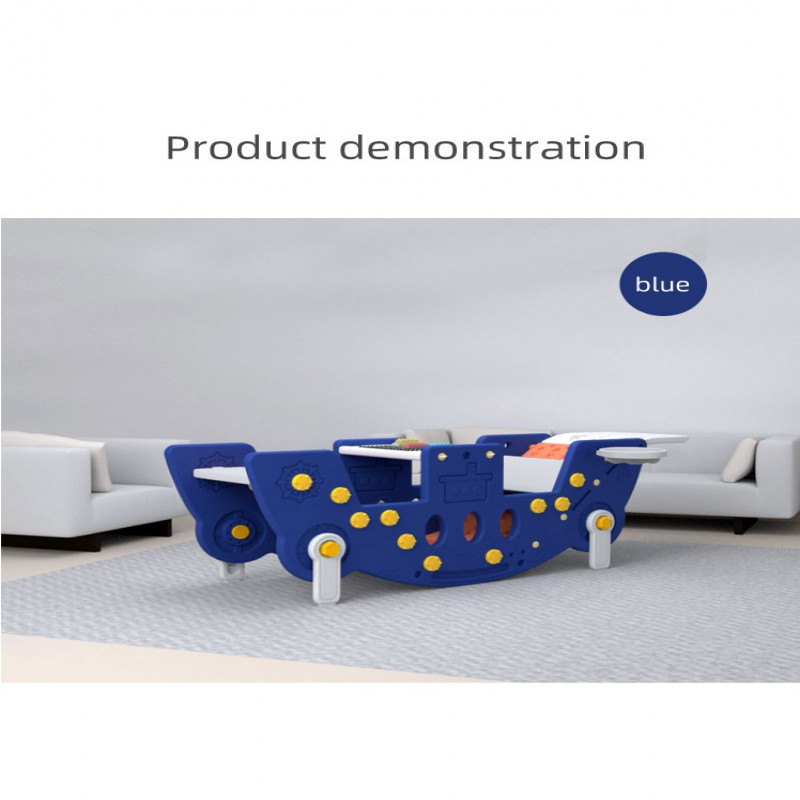 طاوله ألعاب مع زحليقه مع كرة سلة - ازرق