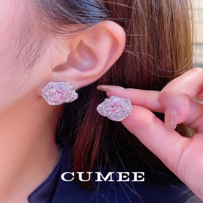 مجموعة CUMEE Fashion Pink Flower الفاخرة من اللؤلؤ...