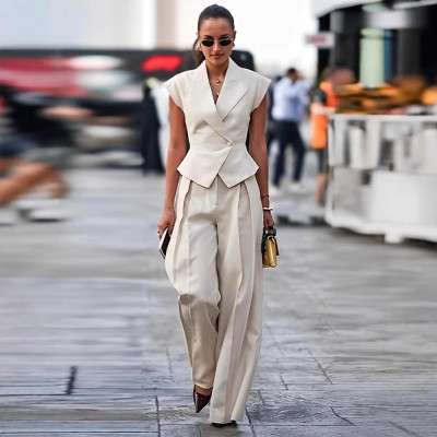 2 قطعة السترة دعوى المرأة الموضة الراقية الربيع ال...