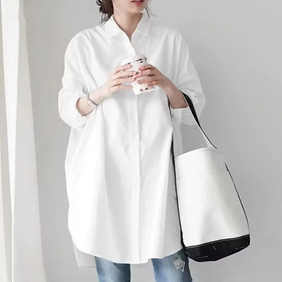 Stylish Medium-Length Loose-Fit Design Women's Lon...