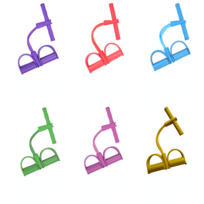 4 أحزمة مقاومة للبطن مرنة لسحب الحبال لممارسة التم...