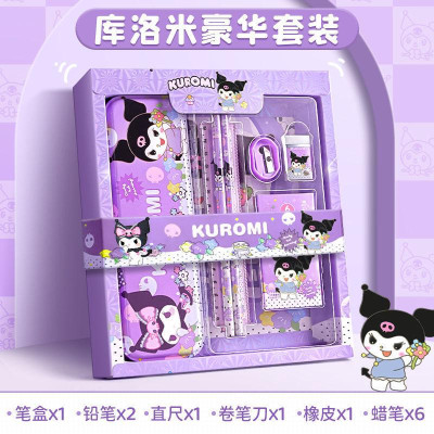 Miniso الأطفال القلم القرطاسية مجموعة Kawaii Kuromi أنيمي بلدي ميلودي موضة دفتر الطالب اللوازم المدرسية المدرسة يفتح هدية جديدة