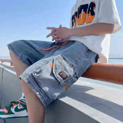 الأمريكية الرجعية الرجال الدنيم السراويل الصيف نمط...