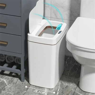Smart trash bin for bathroom, electronic automatic...
