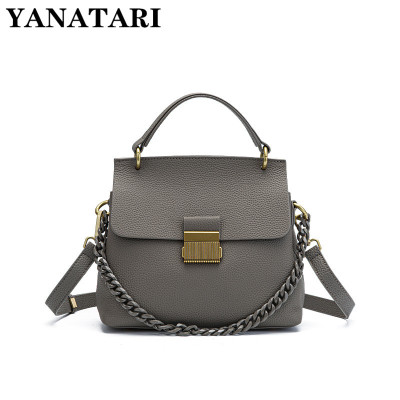 YANATARI حقيبة نسائية من الجلد الطبيعي حقيبة كتف ح...