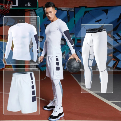 Mens Fitness Sportswear Set Moisture-wicking for G...