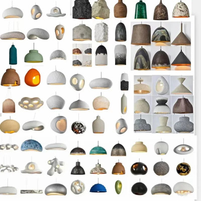 نجفة ليد شمالية من طراز سابي ، تركيبات مصباح متدلي...