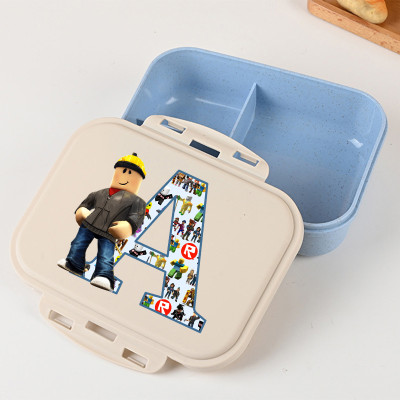 New Roblox Bento Lunch Box Cartoon Letter A-Z Prin...