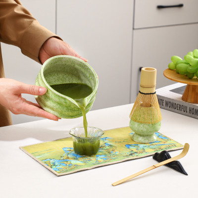 أدوات تحضير الماتشا وعاء سيراميك مناسبة للأهداء